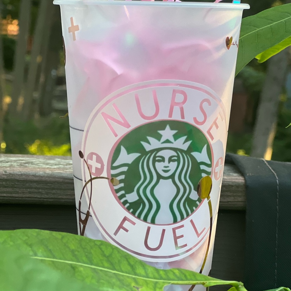 Nurse fuel Starbucks cup